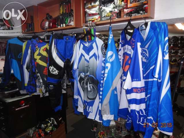 Нови мотокрос екипи екип бридж + фланелка джърси крос ендуро