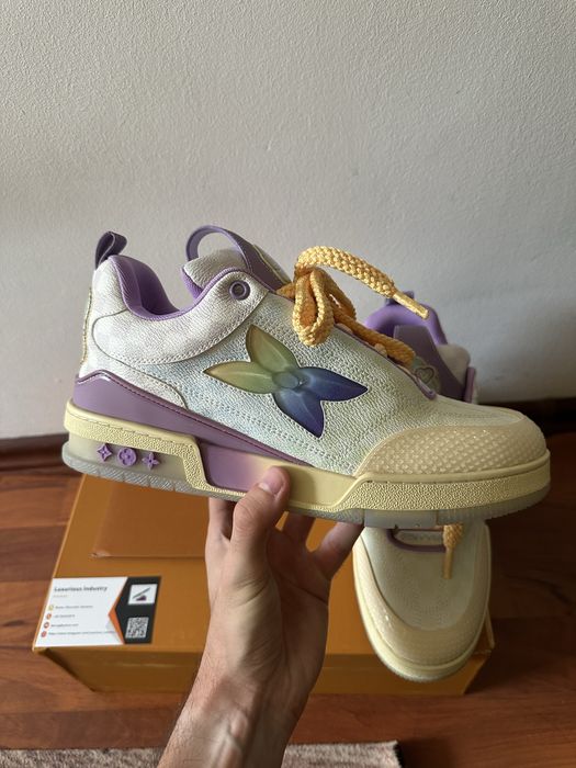 Louis Vuitton LV Skate Sneaker Purple Gradient Damier Denim