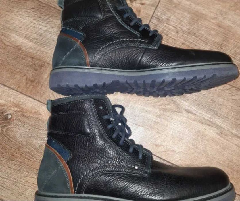 н.44 AM SHOE Mens Leather Lace Up Boots