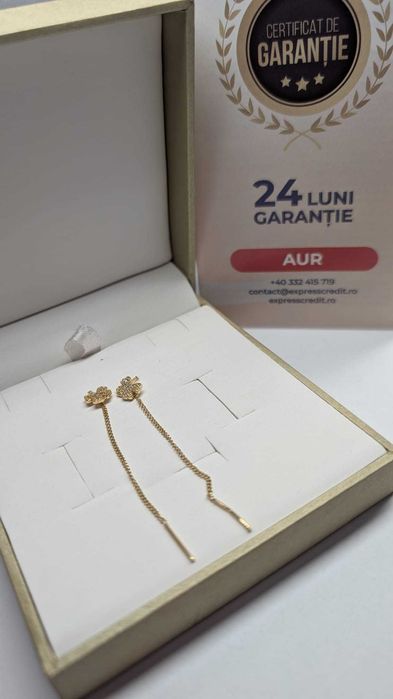 (AG42) Cercei Aur 14K 1.43g B:13800.2-Garantie 2 Ani!