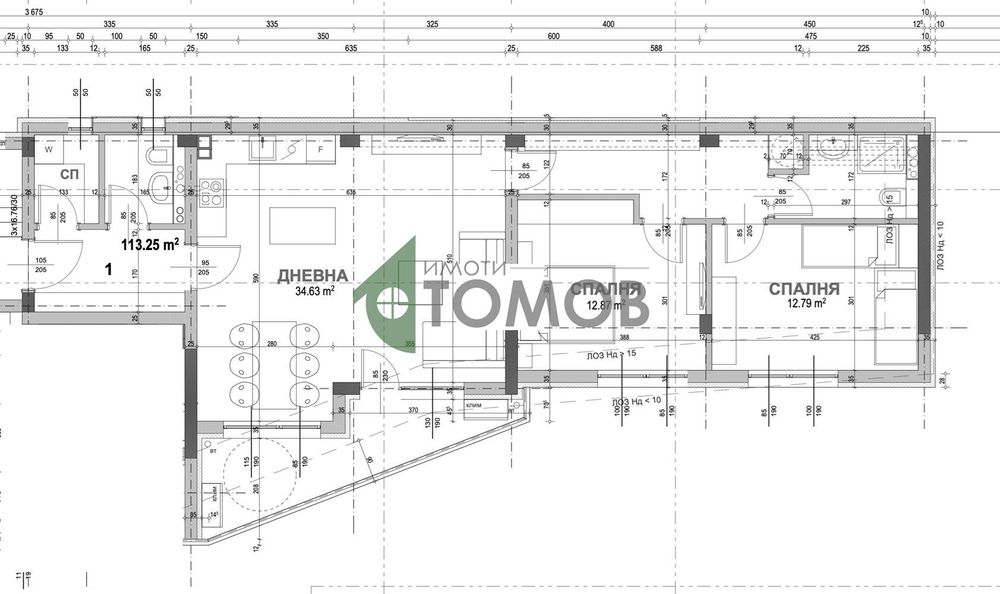 Продава се Тристаен апартамент в Стара Загора, Самара 2 - 130 кв.м за 687 €/кв.м - Снимка #3