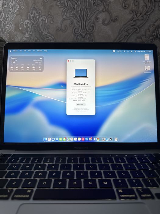 Macbook pro I5 2020 yil 512 gb