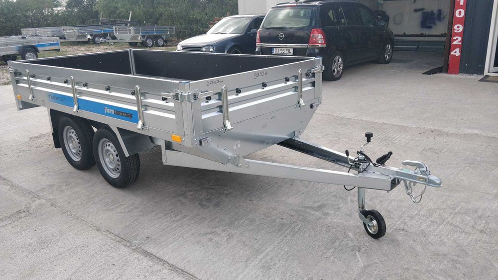 Remorca Noua Premium 750 kg 2 Axe Faro Magicus 300x150x35cm Tip Platfo