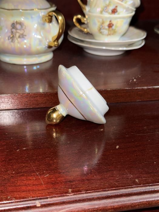 Кофейный сервиз VELES (Чехословакия), перламутровый фарфор