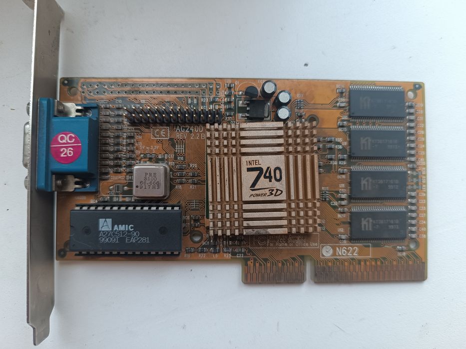 Видеокарта ретро Intel 740 power 3d