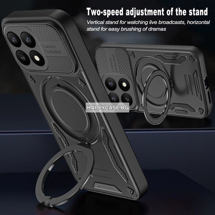 Xiaomi 17T Pro / RING ARMOR Удароустойчив кейс гръб с пръстен