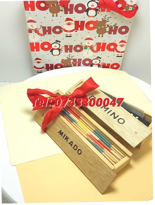 Pachet Cadou Gift  Joc Marocoo mikadoSi Domino  Transport Gratu