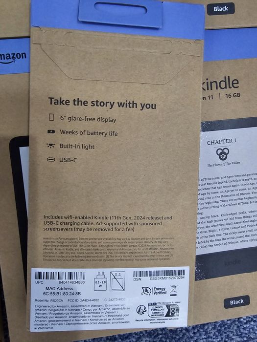 Электронная книга (читалка) Kindle 11gen 2024, 16Gb, 6"