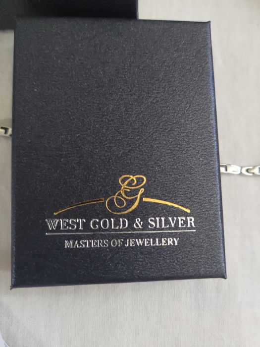 Сребърна гривна мъжка, със сертификат и 1 година гаранция