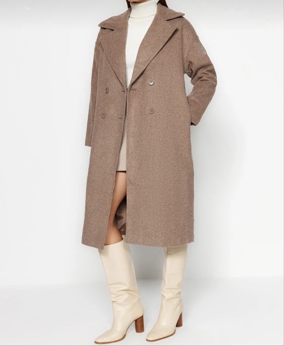 Дамско палто от вълна и кашмир