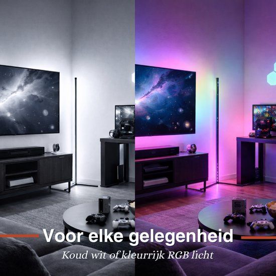 Ъглова лампа LED RGB подова лампа лампион 140см. димируема