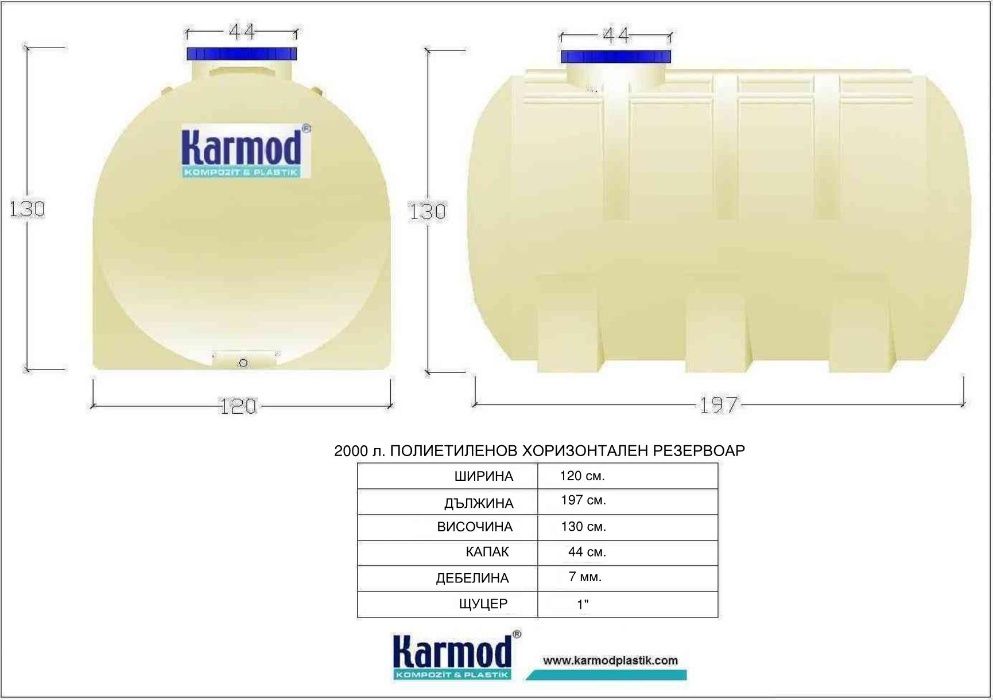 2т/2м3/2000лЦистерна/бидон/резервоар-вода/горива/торове/Цяла България!