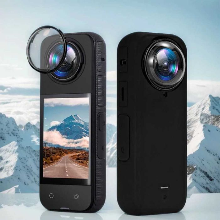Cadru / frame + protectie obiective + folie ecran camera actiune Insta360 X4