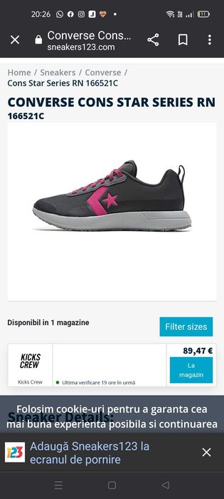 Vând pantofi sport Converse