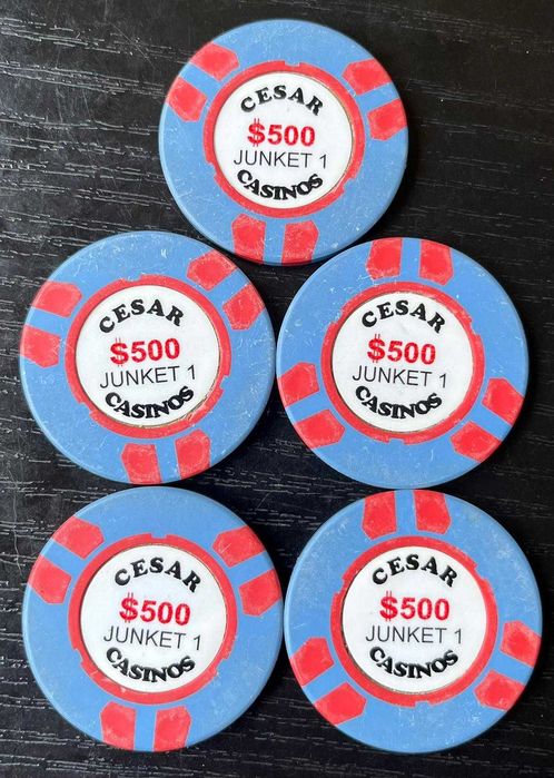 Memorabilia Casino București – Jetoane originale Cesar Casinos $500 Ediție Junket VIP