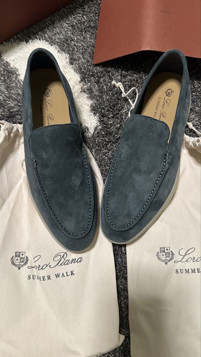 Pantofi Loro Piana Summer Walk Bleumarin 41 Noi Premium