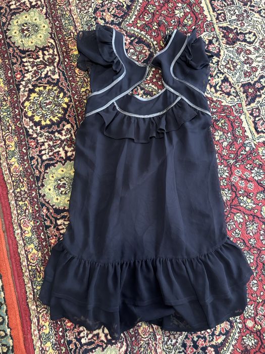 Платье с ремней длинное