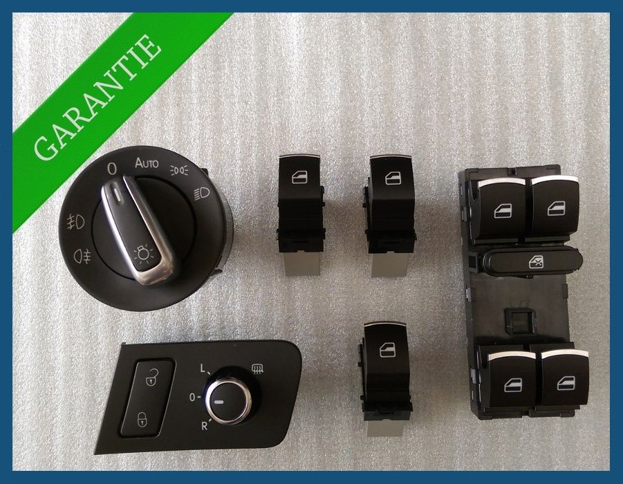 Set butoane 4 geamuri electrice lumini oglinzi cromate VW Touran Caddy