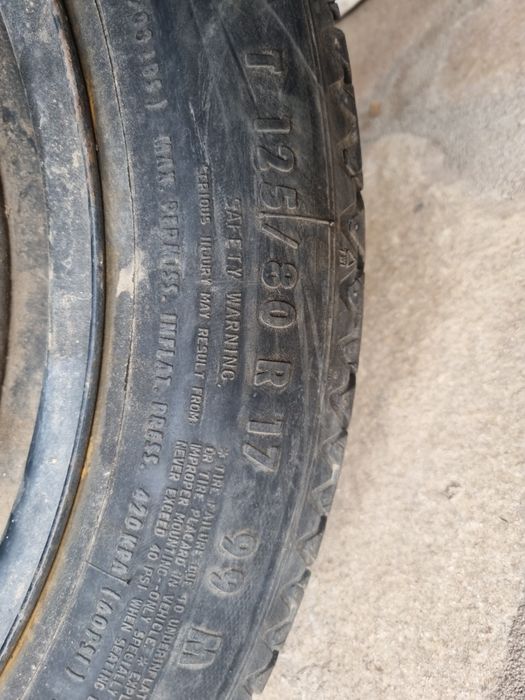 Резервна гума патерица за Bmw e60 e61 125/80/17