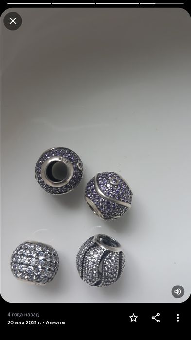 Продам шармики серебро Пандора
