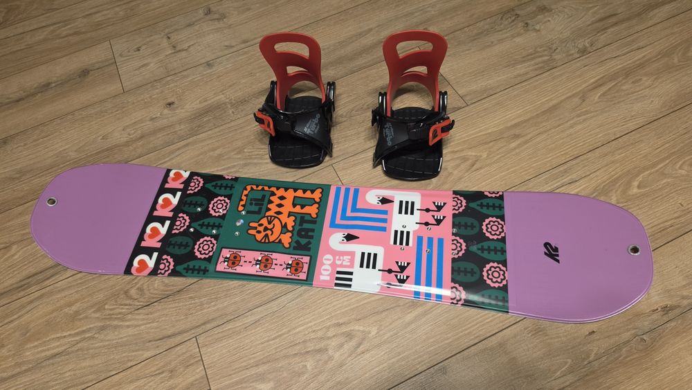 Snowboard  copii K2 100 cm + legaturi XS