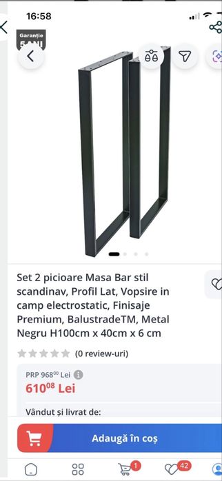 Vand masa de bar