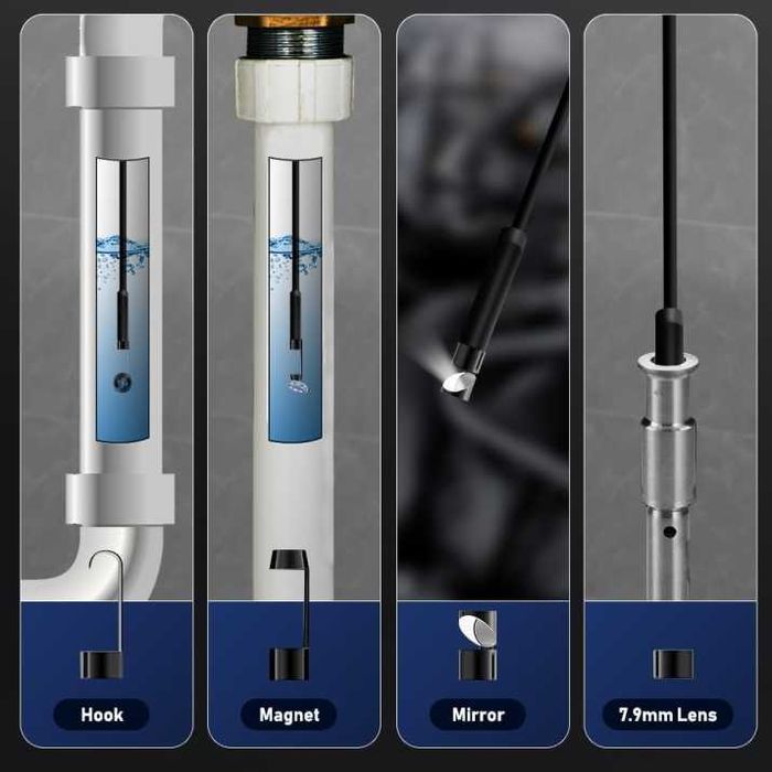 Безжичен ендоскоп камера за телефон с iOS и Android 720p 5м кабел