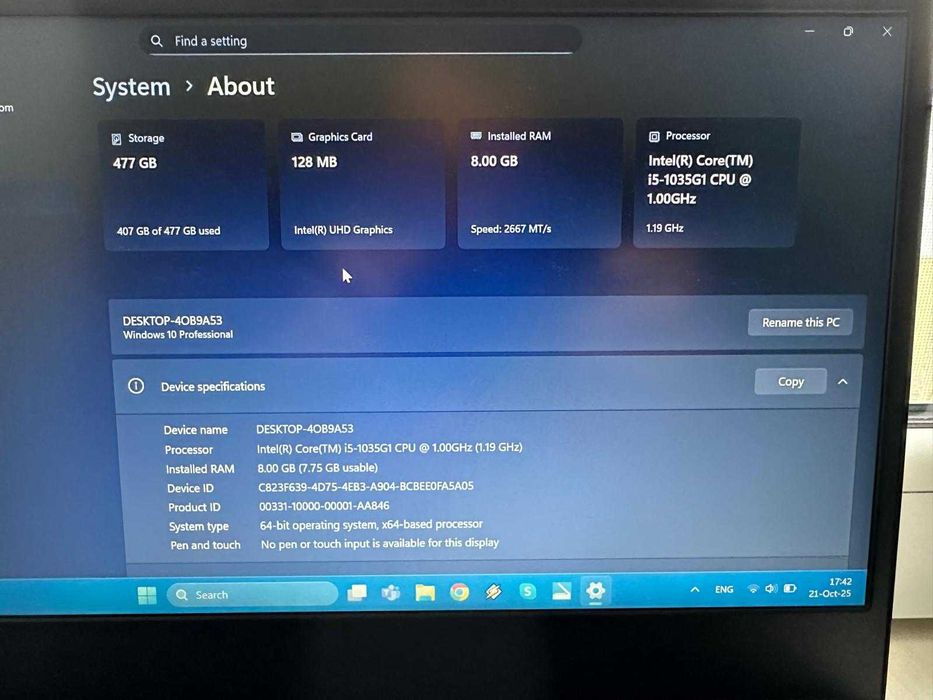 Laptop Lenovo IdeaPad i5 SSD 480GB CA NOU
