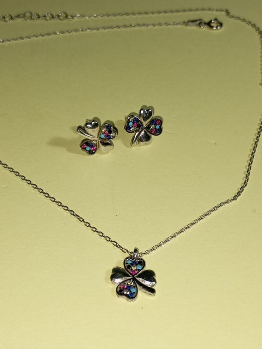 Set cercei și colier argint 925