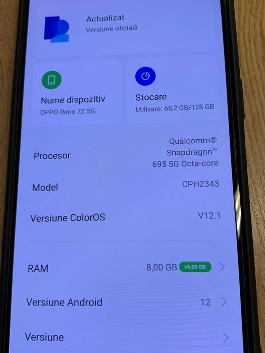 Oppo Reno 7 Z 5G la cutie 128GB Maxim 16GB Rami