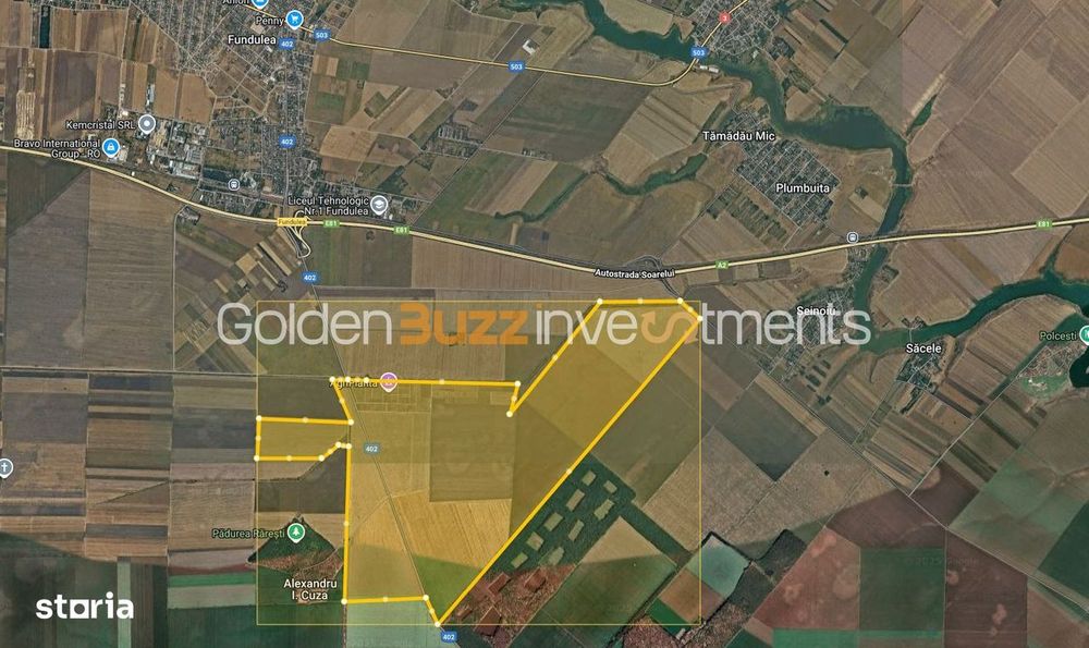 Teren potential Logistic/ Industrial –200 ha Fundulea, Acces Direct A2