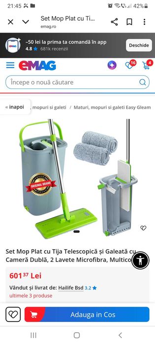 Mop performant cu galeata