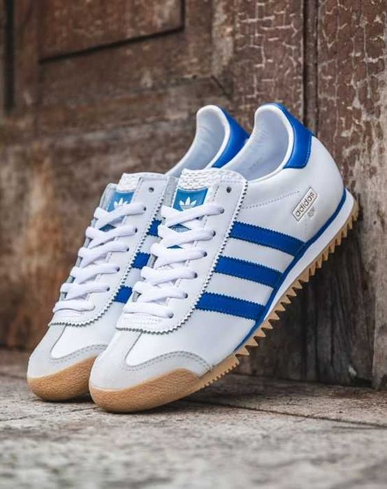 Adidas Originals ROM Leather White Blue Чисто Нови Ест Кожа UK8 / EU42