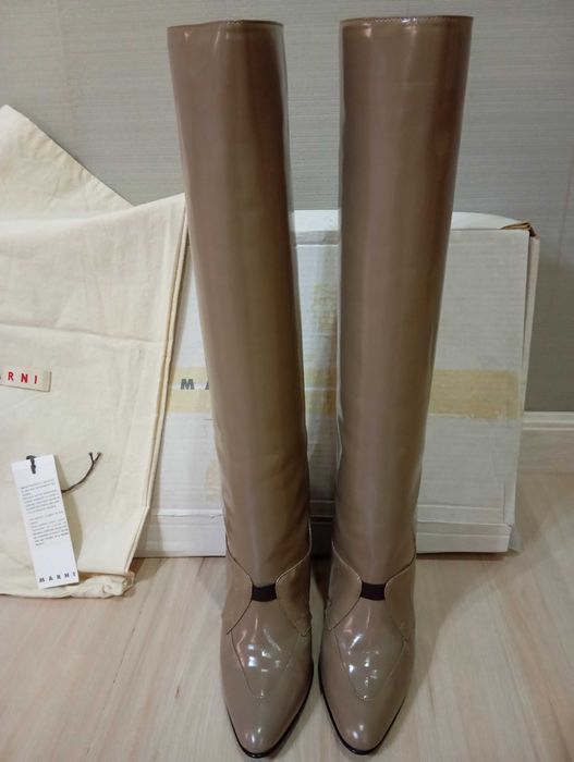 Высокие кожаные сапоги Марни размер 39