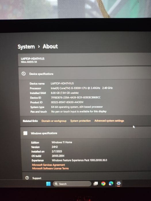 Acer nitro 5 noutbuk