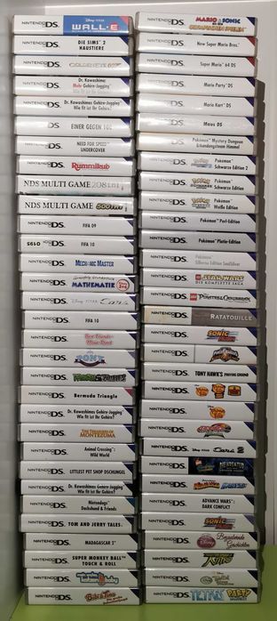 Vand/Schimb Colectie Lot 116 de jocuri (din 351) Nintendo DS ORIGINALE cu CUTIE  in valoare de 3900 euro sau SCHIMB CU DIVERSE PRODUSE sau AUTO