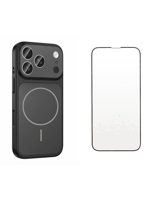 Husa Magsafe Glass Seria 17 + Folie Sticla Iphone 15/15 PRO/15 PRO MAX