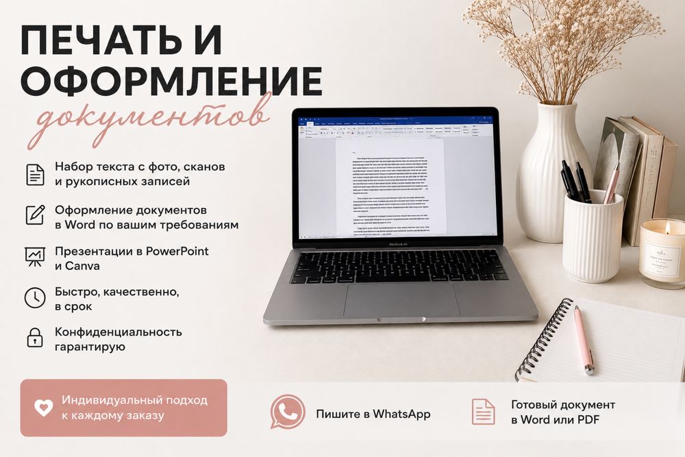 Печать текста,набор текста, оформление документов word