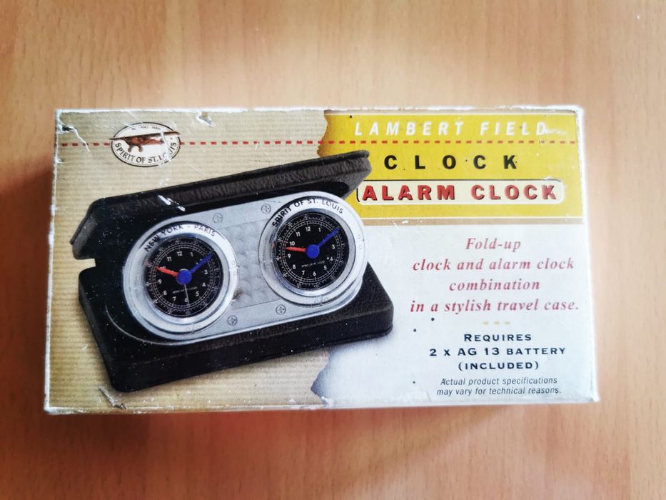 Полеви часовник Lambert колекция SOSL будилник с кожен калъф стомана