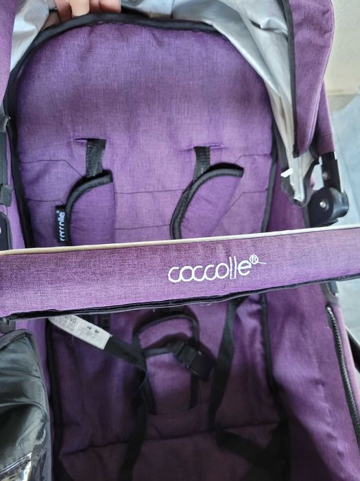 Cărucior copiii 3 in 1, Coccolle in stare bună,  culoarea mov/negru