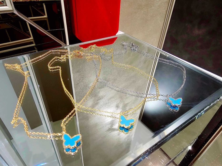 Van Cleef & Arpels VCA Sweet Turquoise Butterfly Дамско Колие