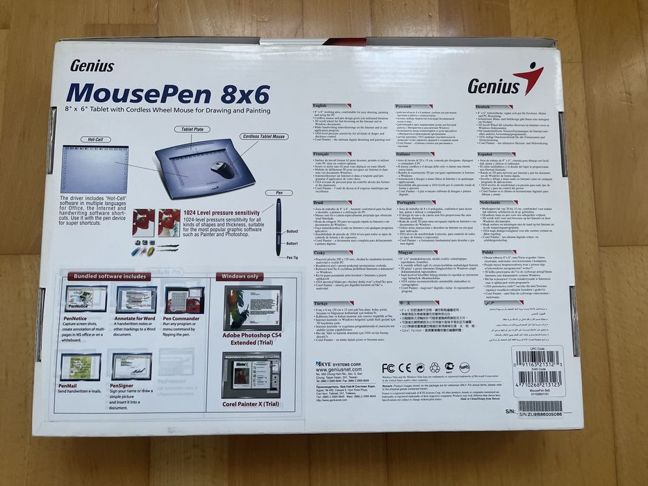 Tableta grafica Genius mouse + pen compatibil pc mac windows 10 wacom