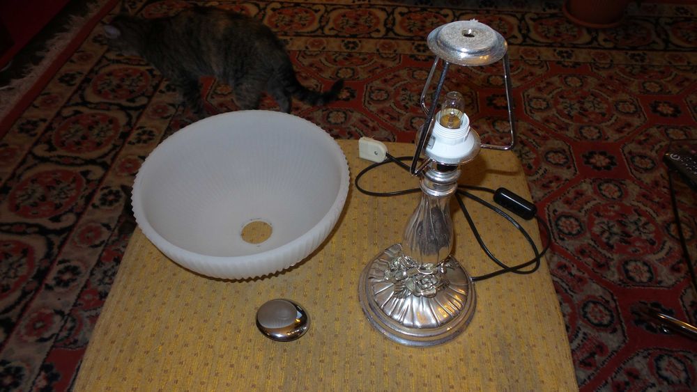 Veioze vintage Stillarte Italia laminate cu Argint, 45cm, impecabile