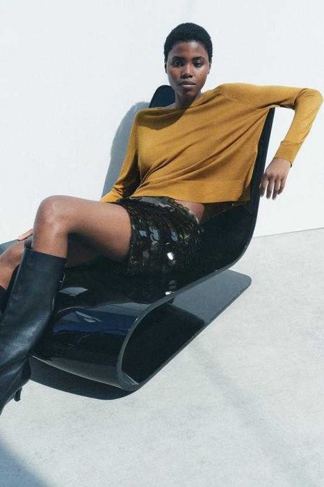 Пуловер Zara с дълъг ръкав, размер M