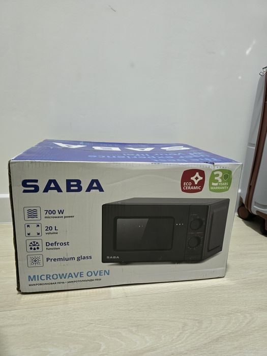 Saba микроволновка чёрный новый