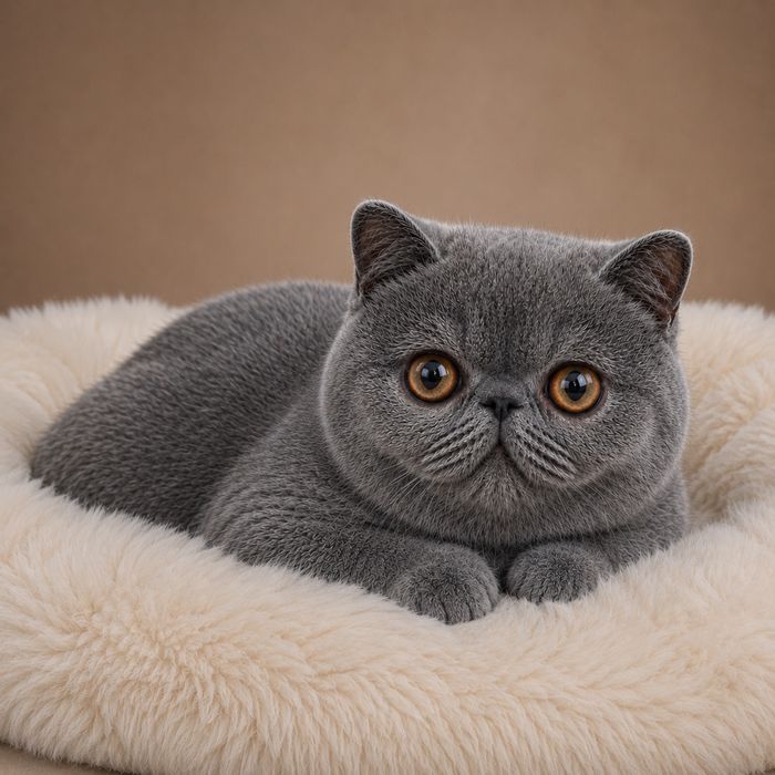 Экзотический короткошерстный котик голубого окраса