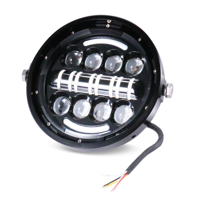 Far Moto Rotund 18cm DRL Led Cafe Race Bobber Naked Metal Custom A784