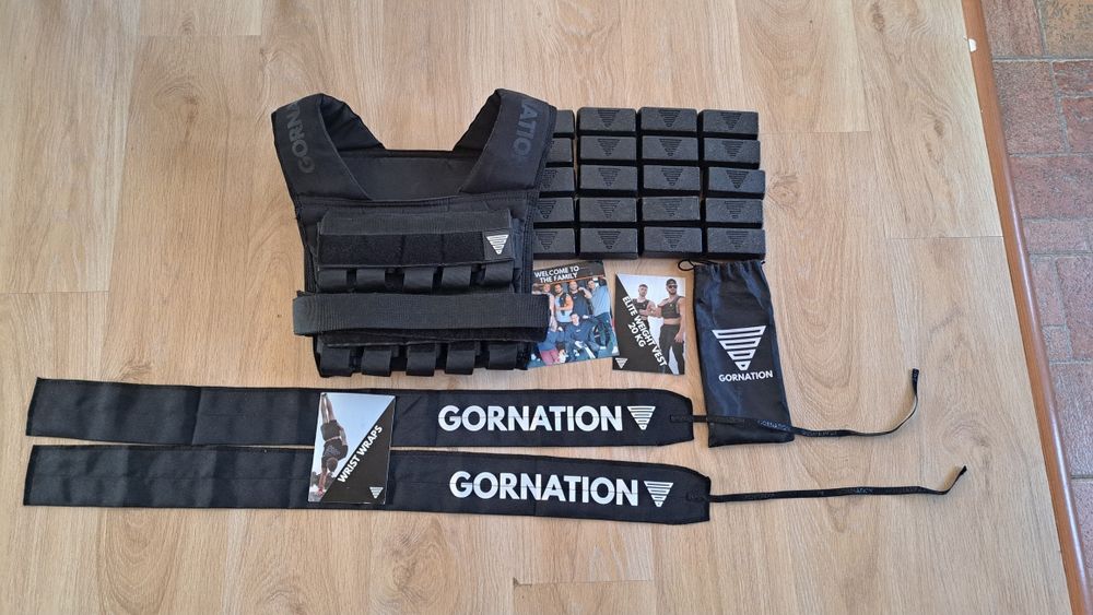 Gornation weight vest 20kg+performance wrist wraps/ жилетка20кг+накитн
