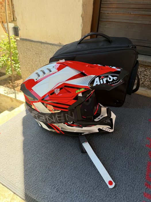 Каска AVIATOR 3 LEAGUE RED GLOSS и Очила 100% Armega Renen HiPER