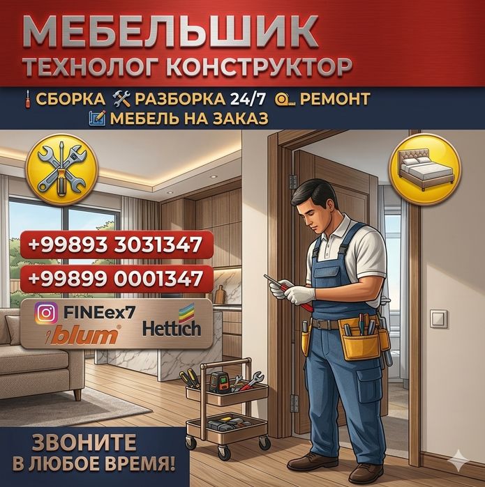 Мебел Уста Сборка и разборка мебели Remont + mebel na zakaz bazis